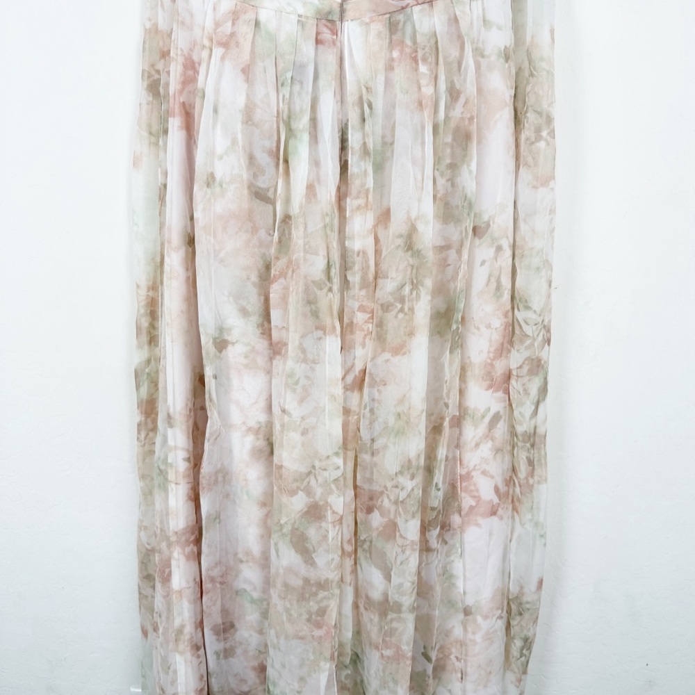 Jenny Yoo Collection Watercolor Nyla Floral Strapless Dress Maxi Bridesmaid - Picture 11 of 14
